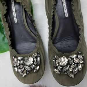 Vera Wang Lavender Millie Embellished Flats Size 7.5